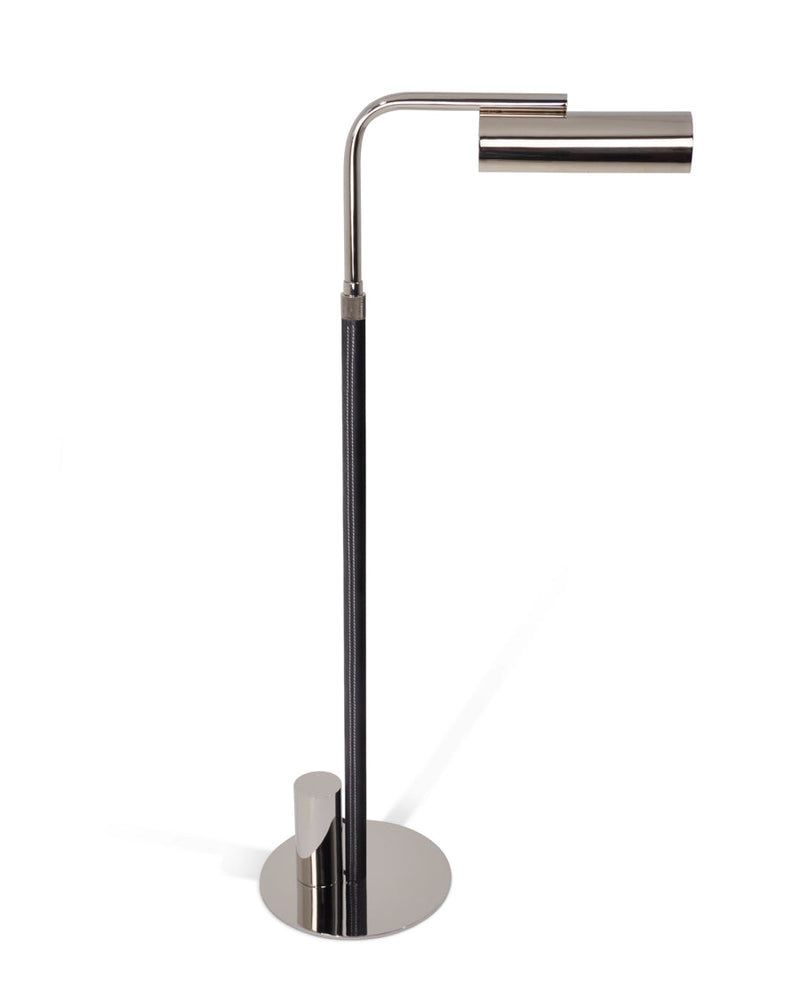 Polished Nickel with Black Leather