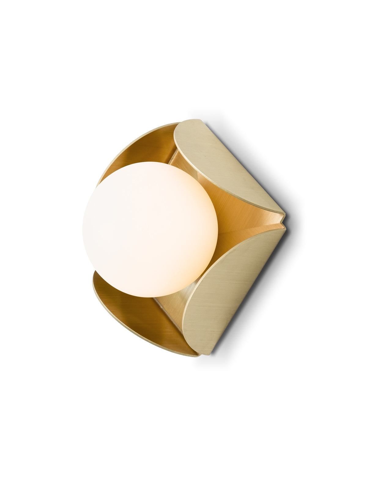 Brushed Brass with Opal Glass Shade