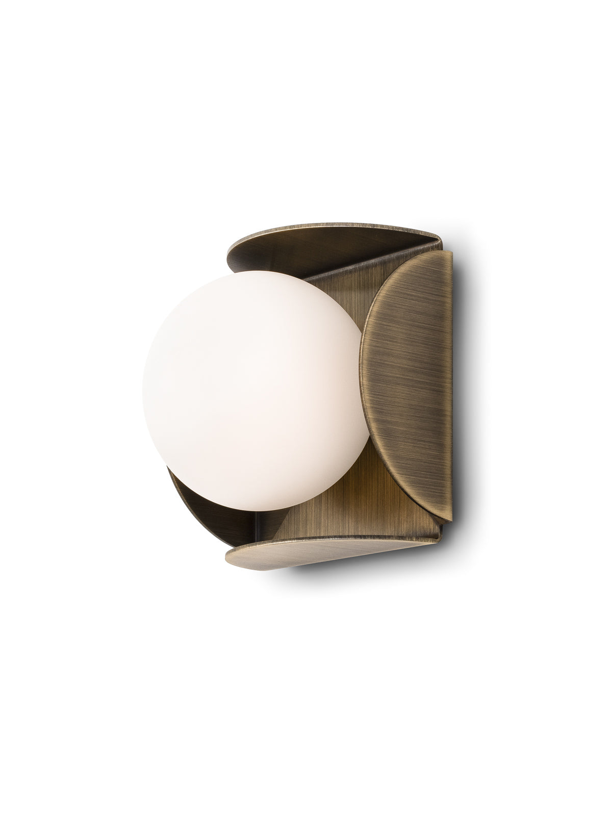 Light Antique Brass with Opal Glass Shade