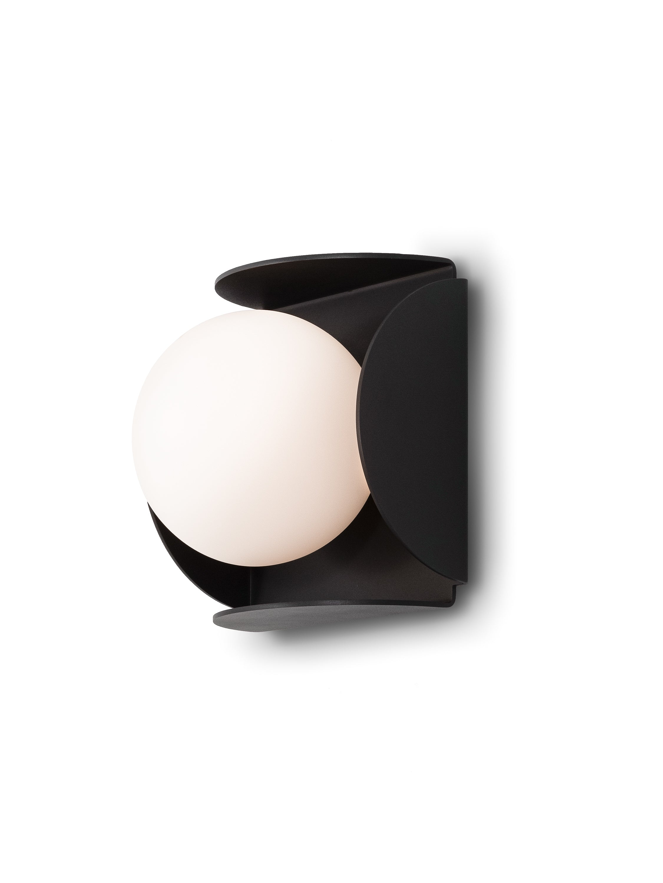 Patinated Steel with Opal Glass