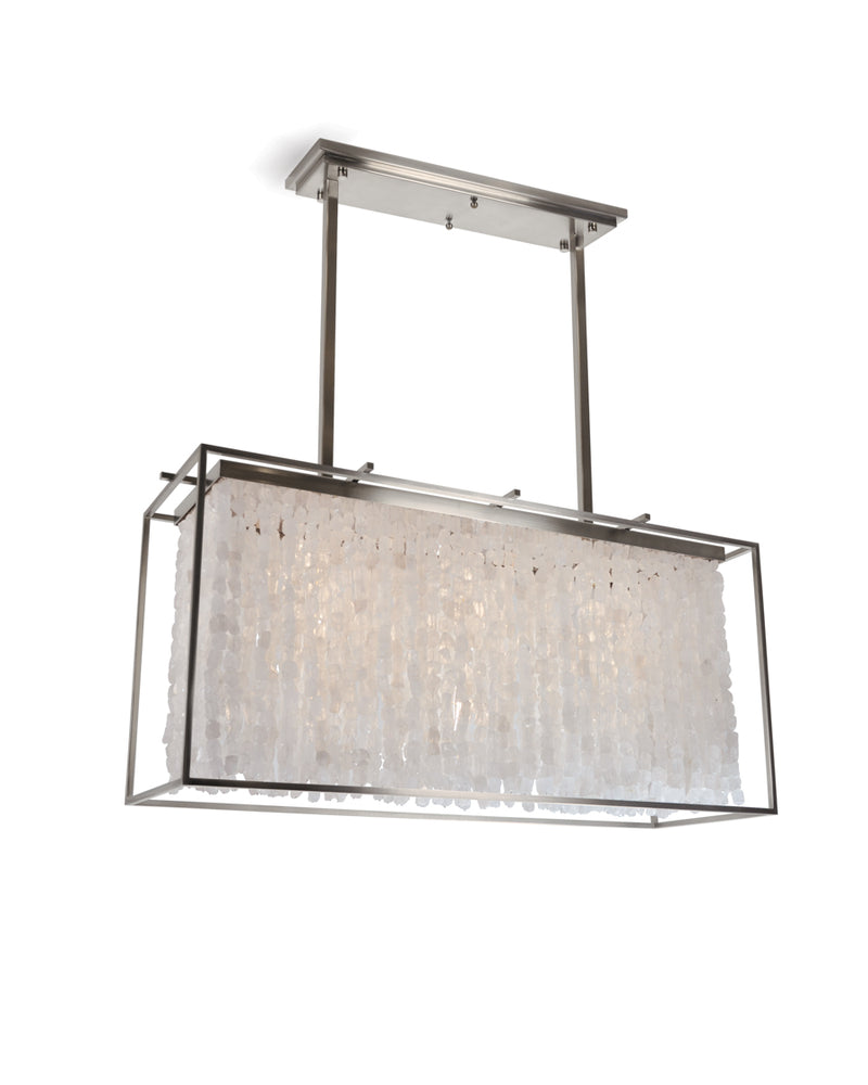 Satin Nickel with Large Frosted Rock Crystal