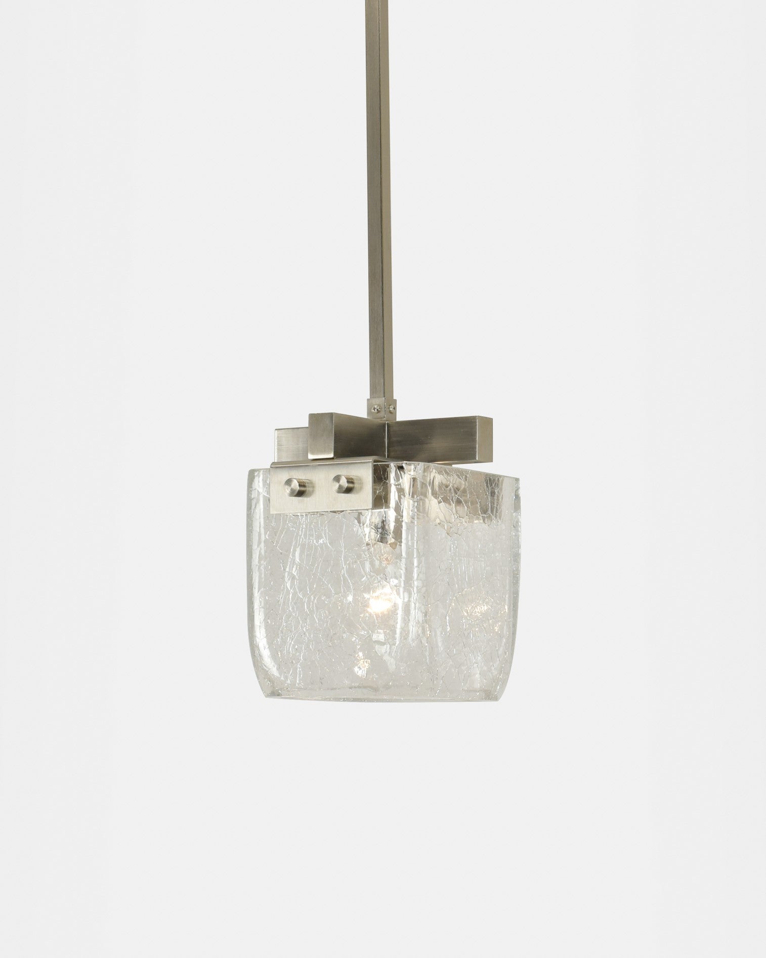 Satin Nickel with Clear Crackled