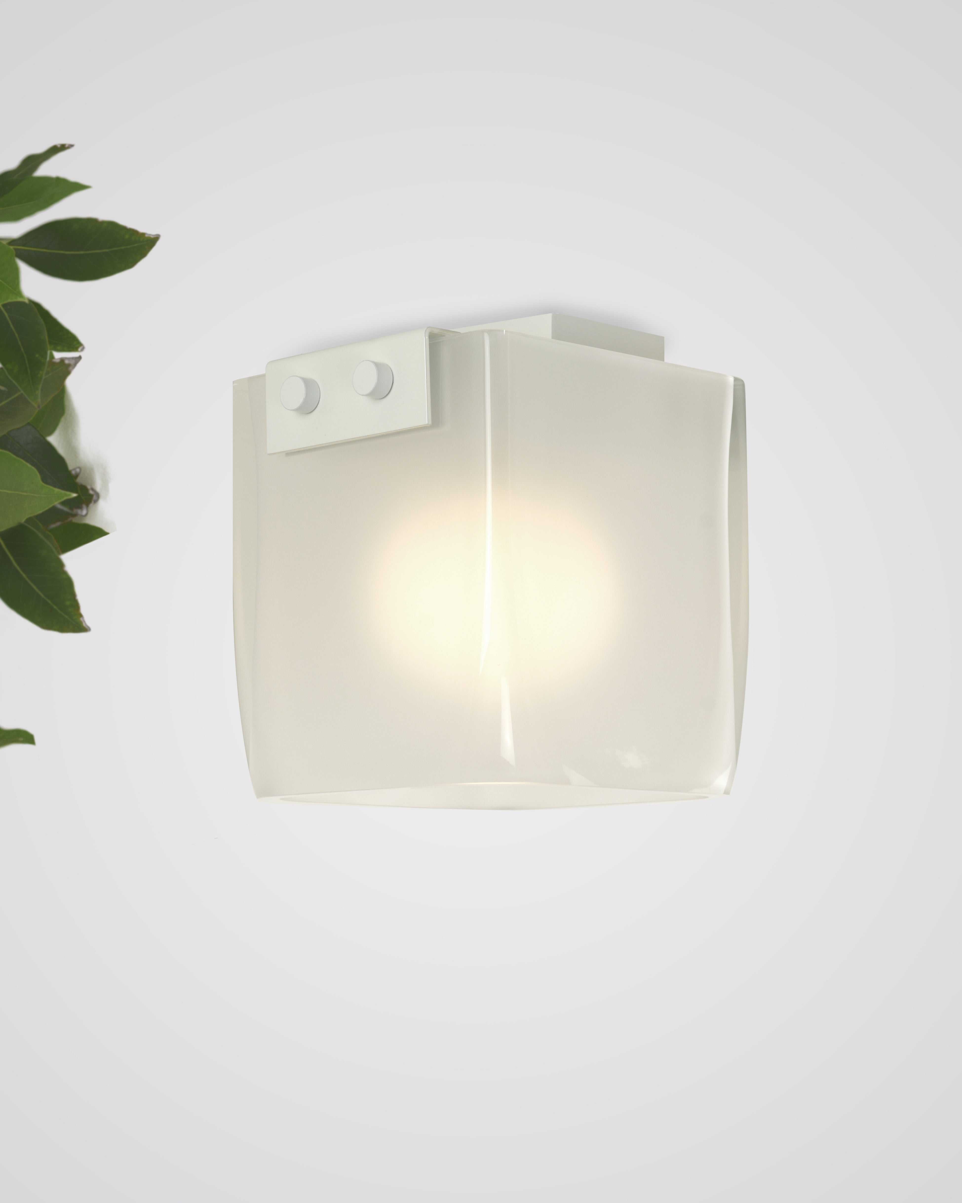 White Powder Coat with Clear Frosted