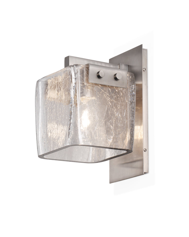 Satin Nickel with Clear Crackled