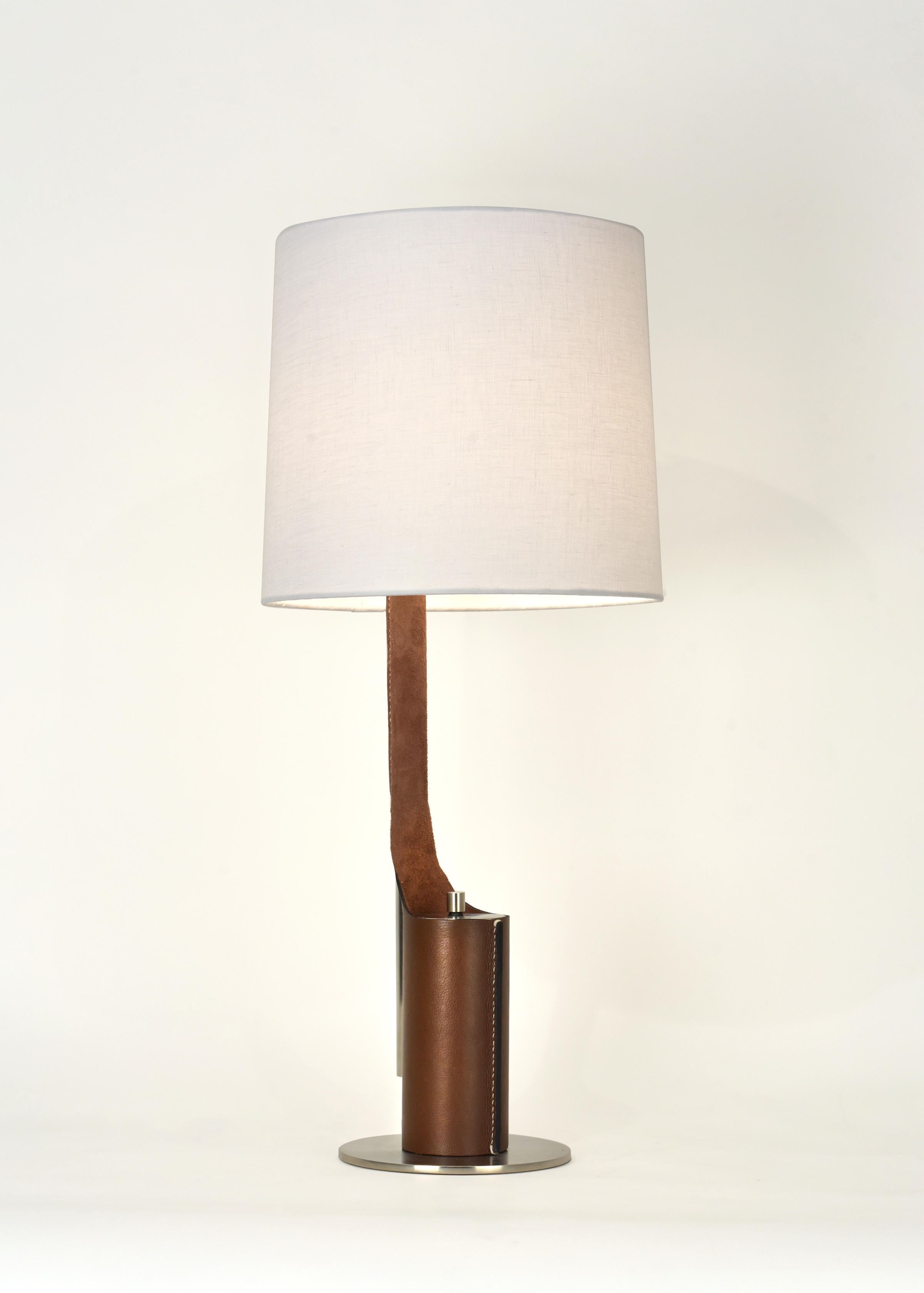 Casimer Table Lamp Black Leather
