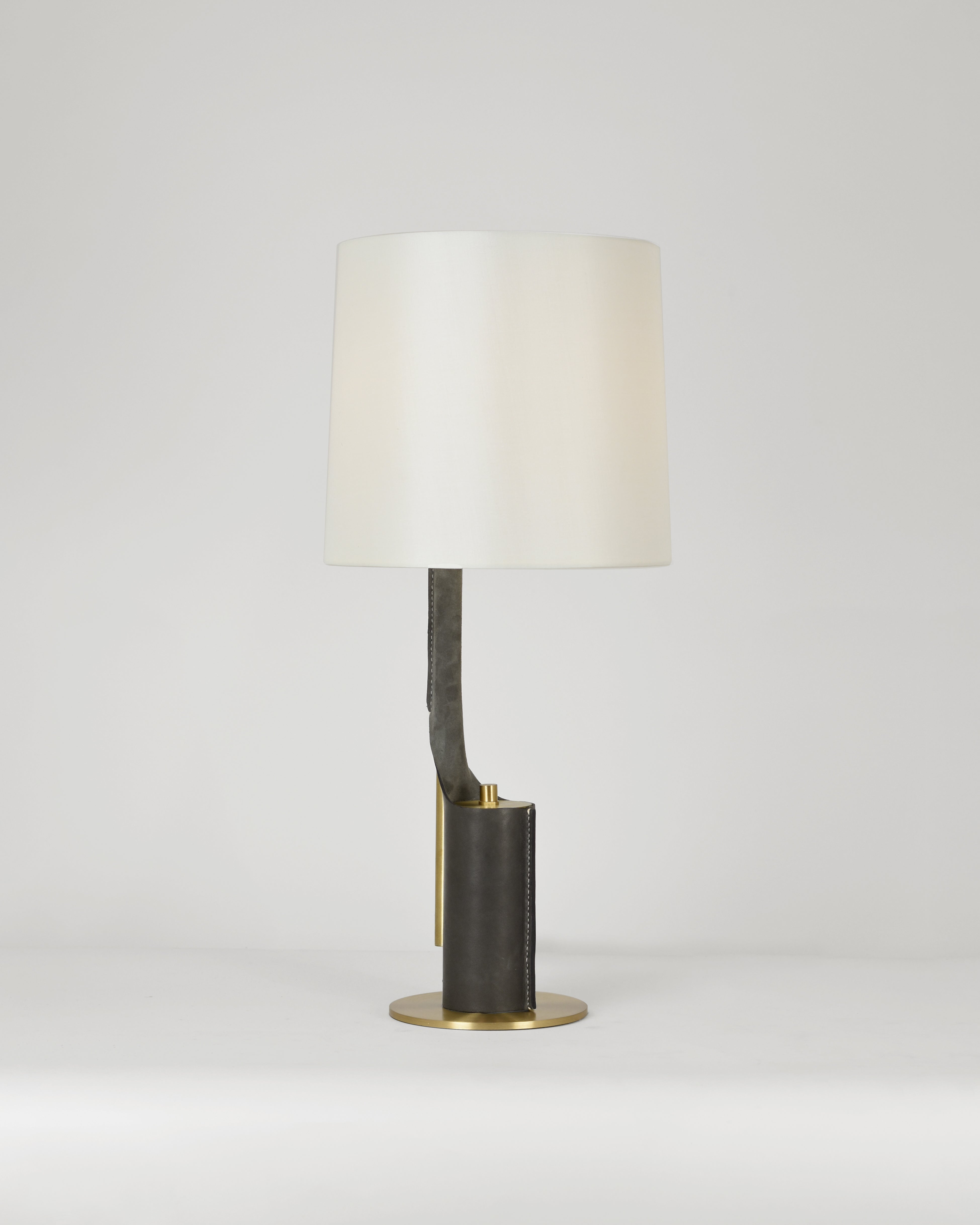 Mink with Brushed Brass and White Silk Pongee
