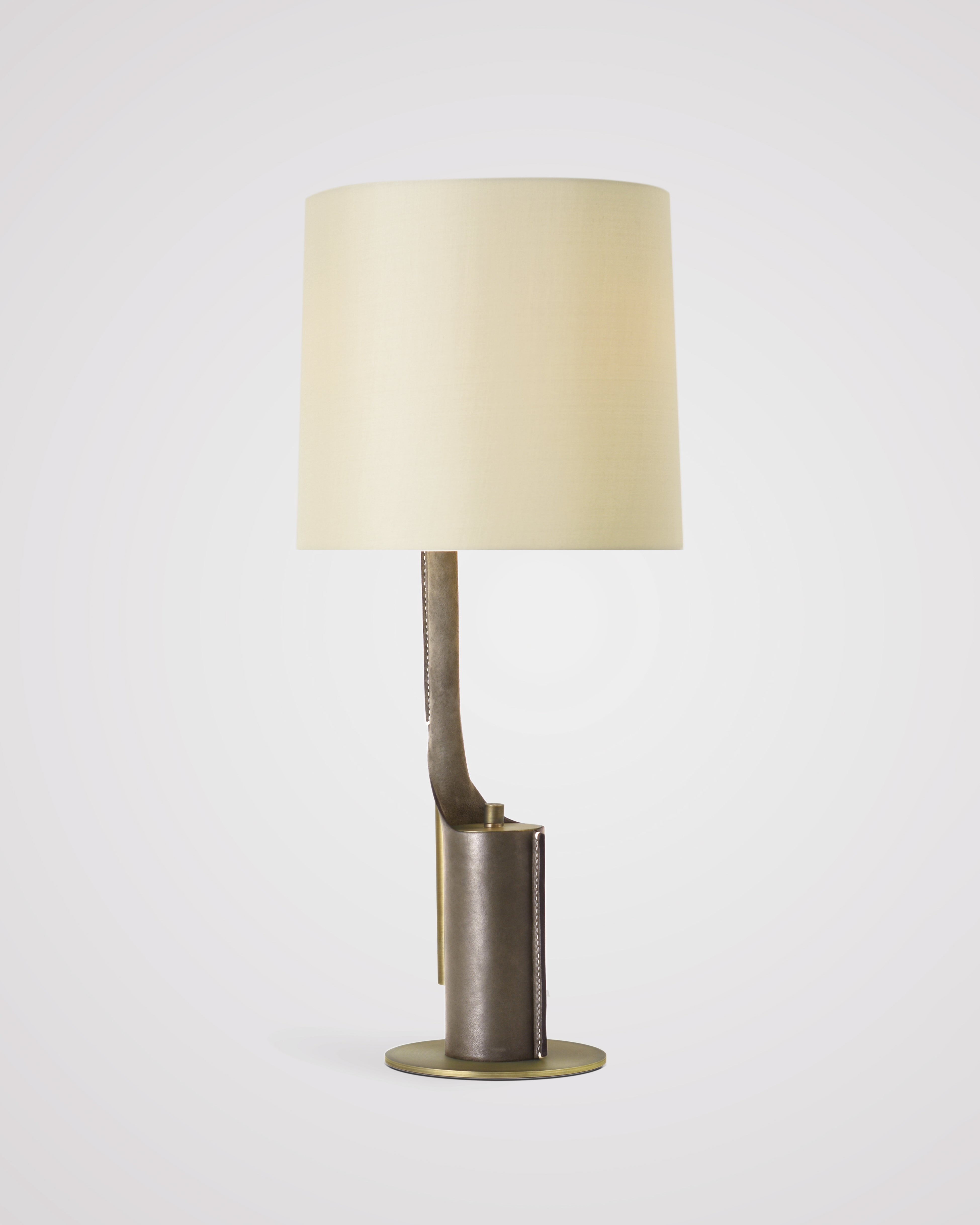 Mink with Light Antique Brass and Mushroom Silk Pongee