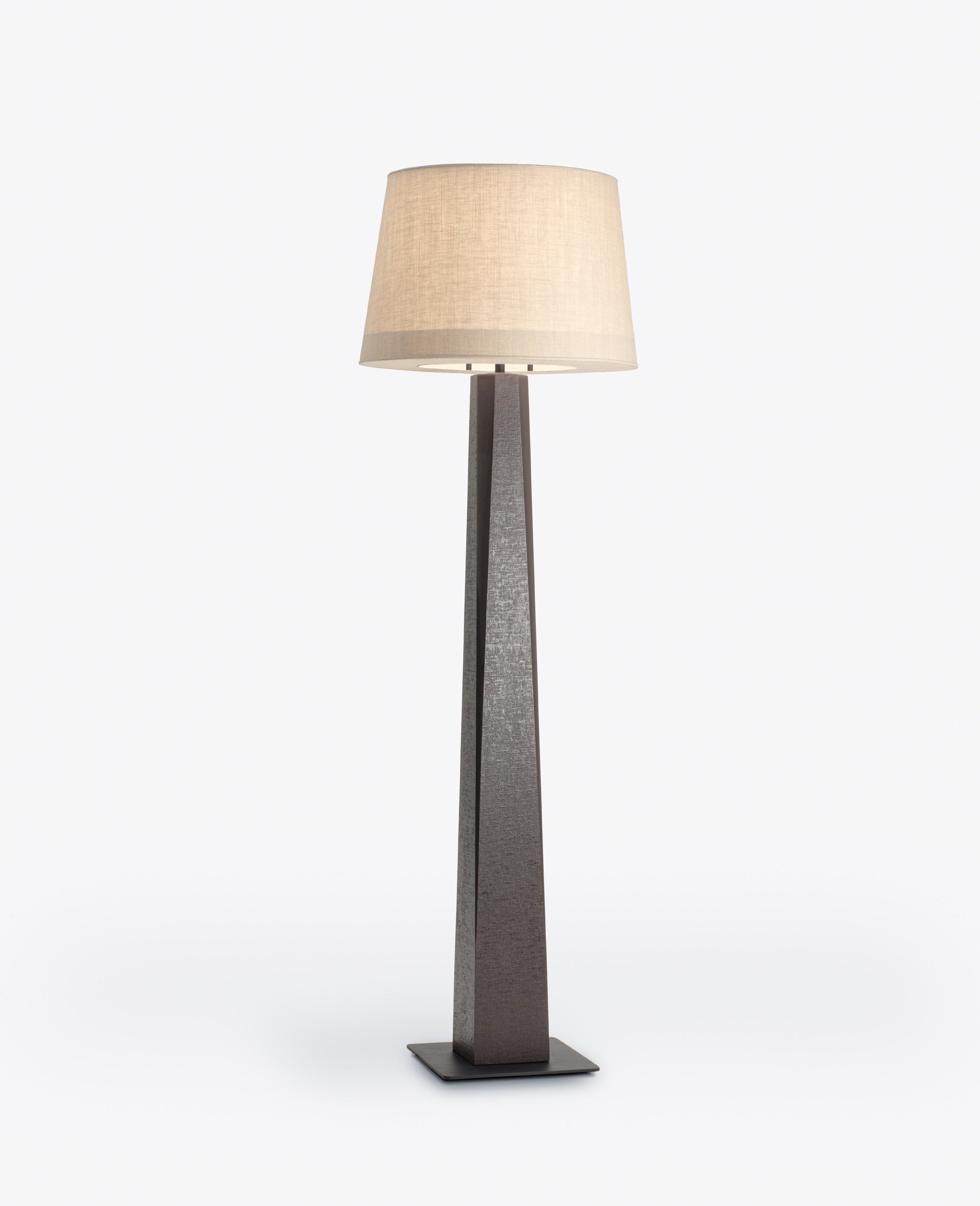 Gloss Espresso with Espresso Lacquered Linen, Oil Rubbed Bronze and Natural Linen Shade