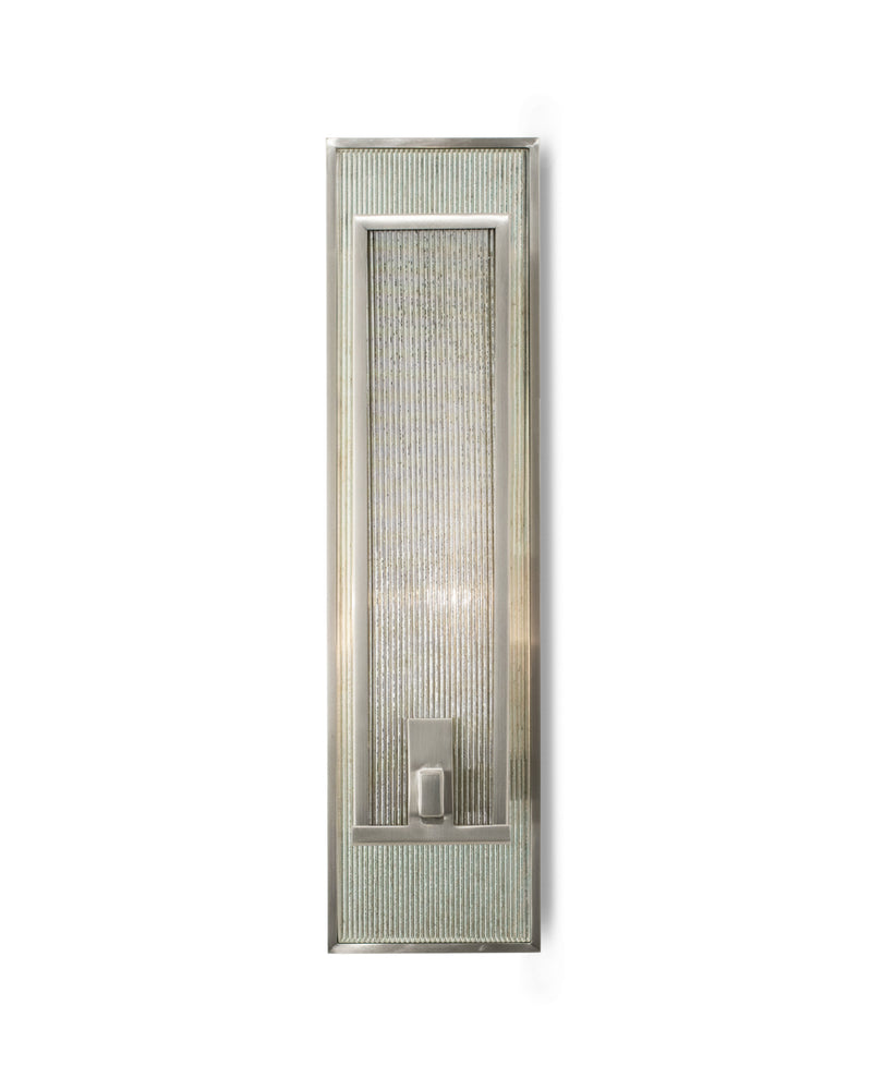 Satin Nickel with Antiqued Ribbed Mirror
