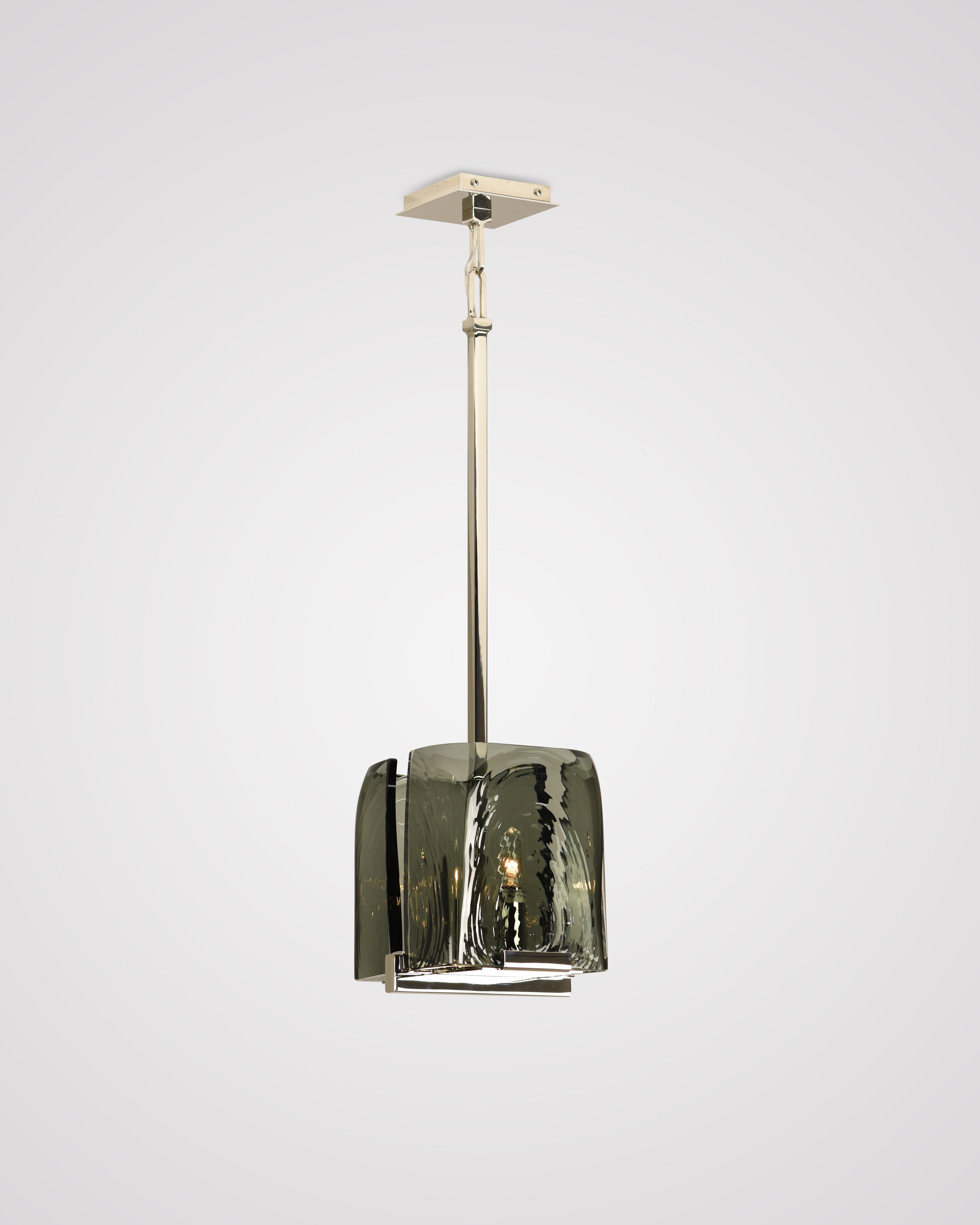 Polished Nickel with Smoke Smooth Glass