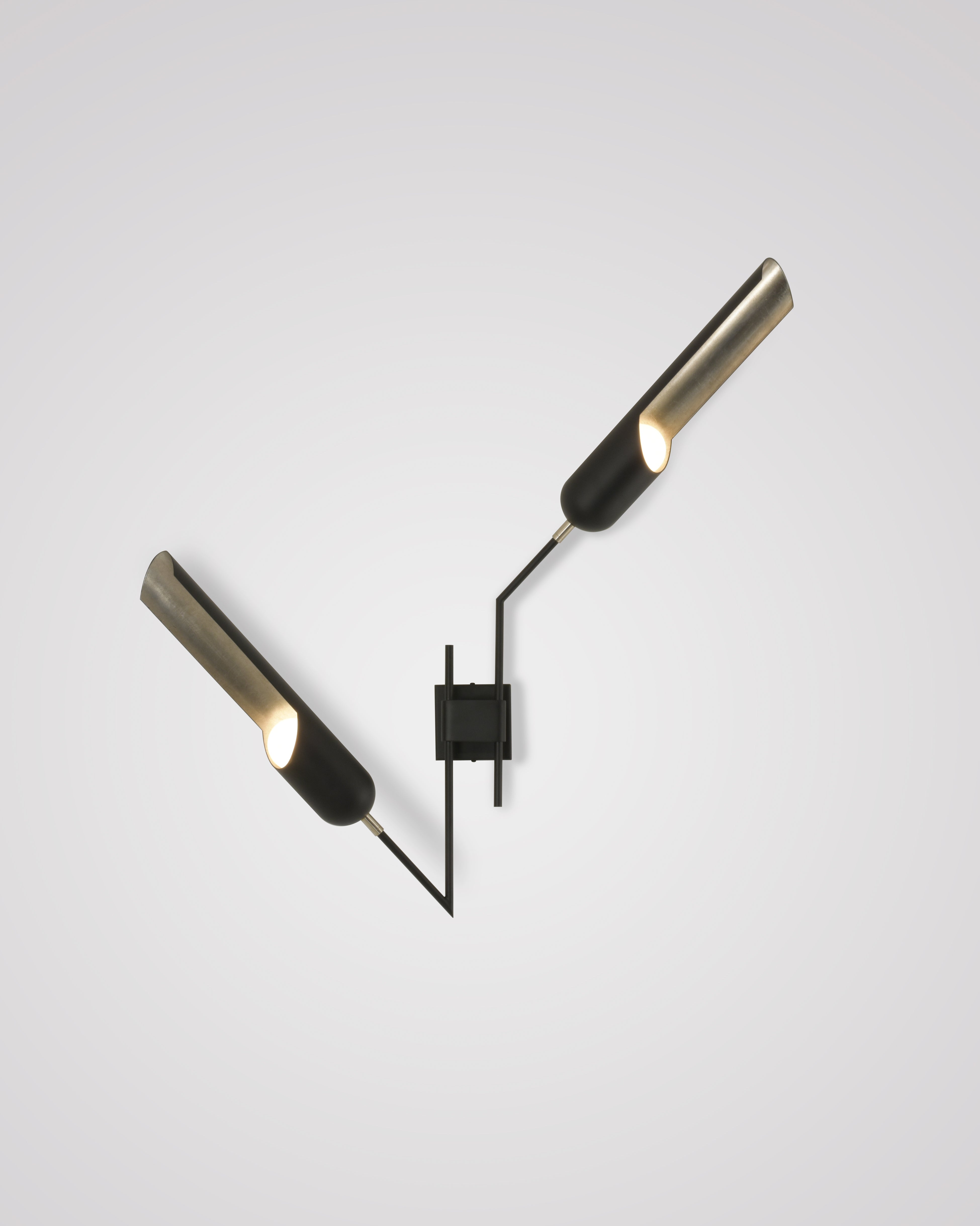 Matte Black Powder Coat with Dutch Platinum Shade Interiors and Satin Nickel Accents