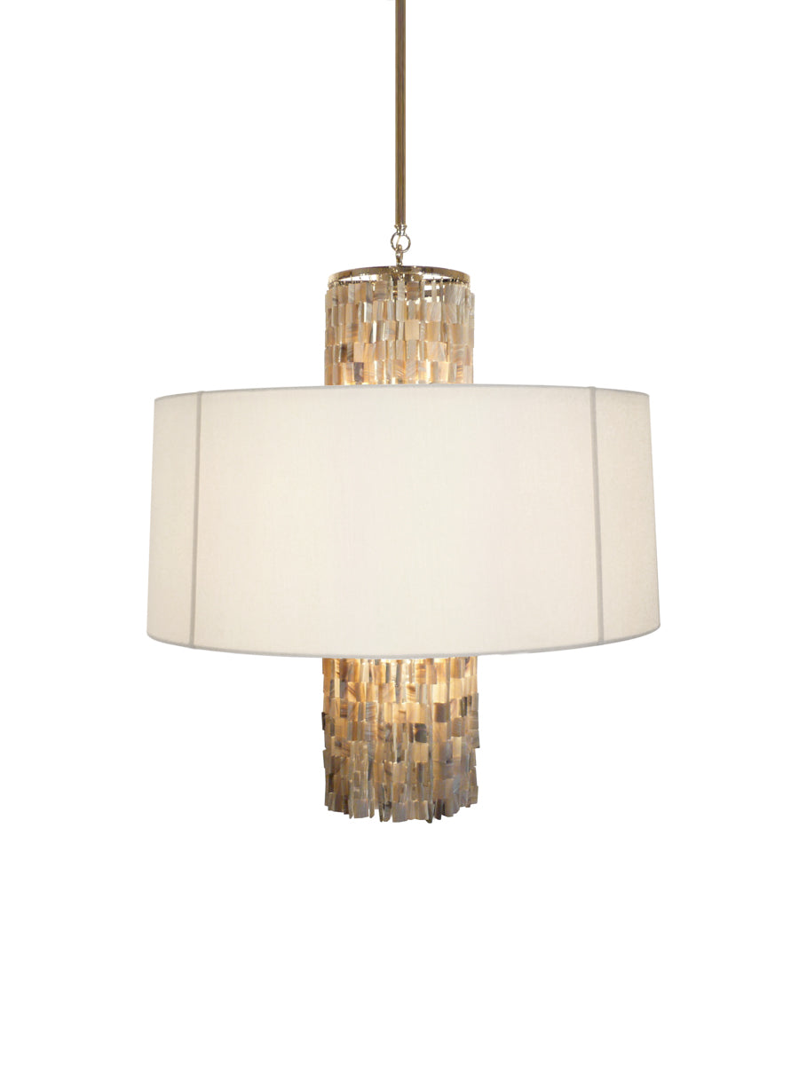 Satin Nickel with Striped Agate and White Silk Pongee