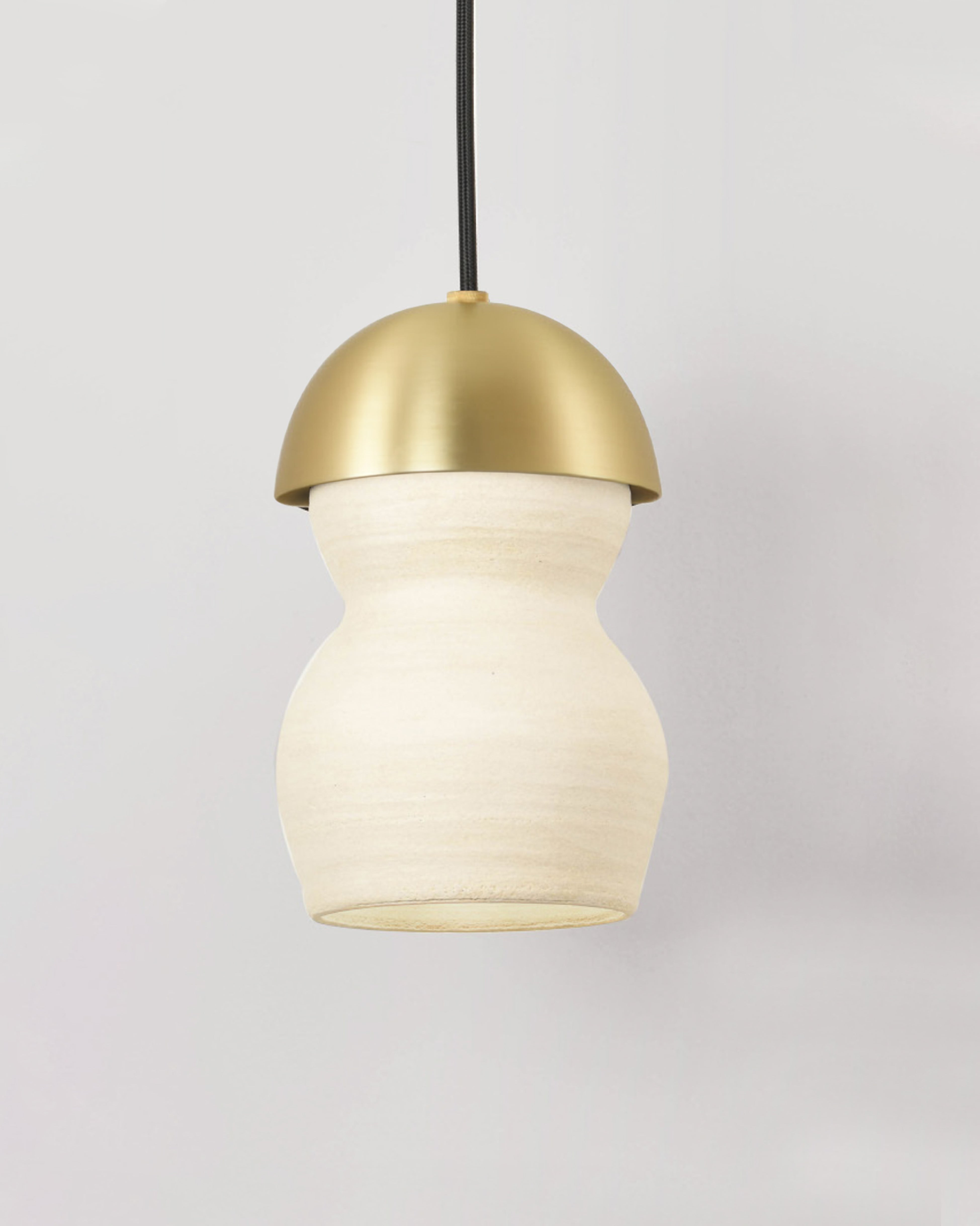 Cashmere Ceramic and Matte Brass