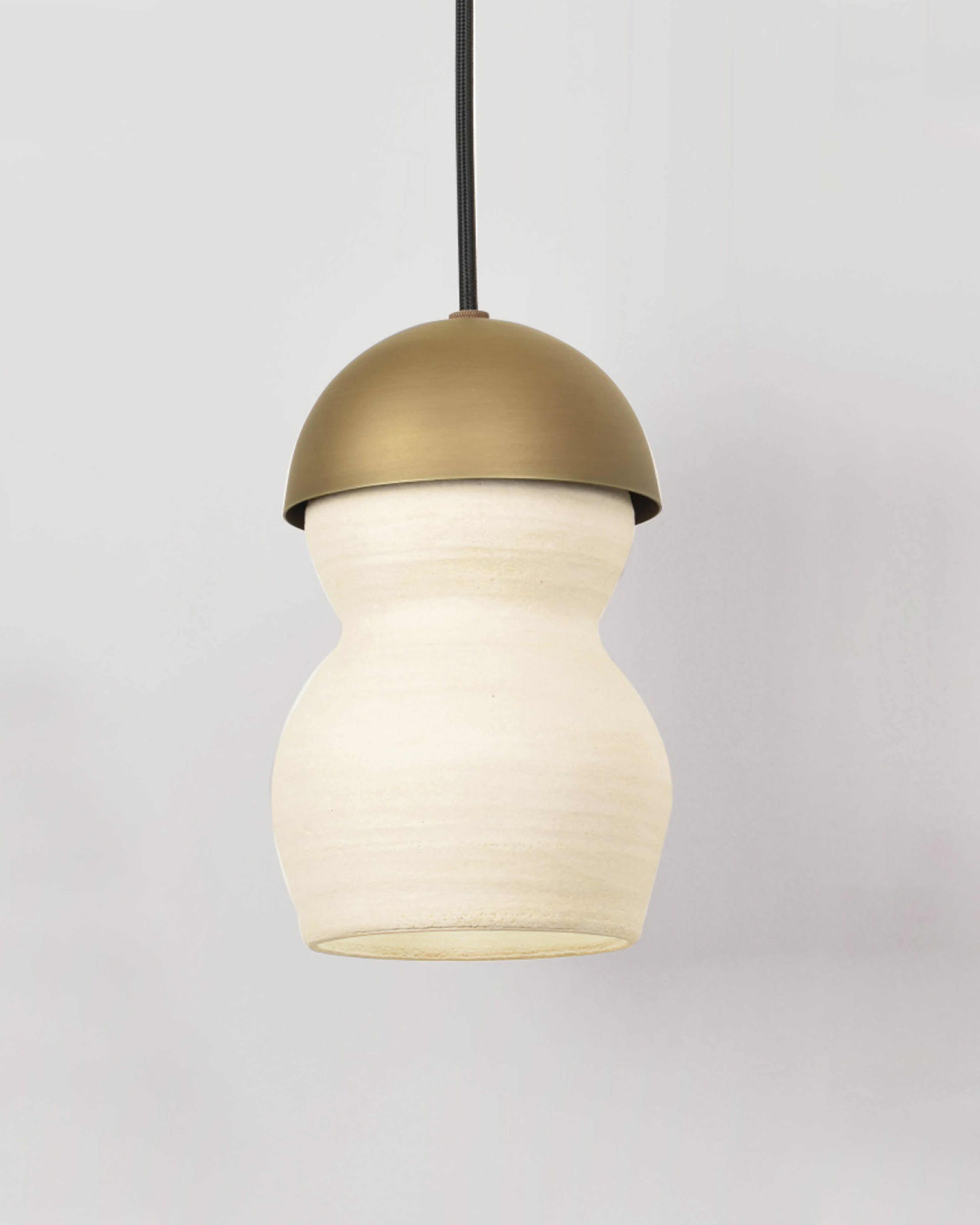 Cashmere Ceramic with Light Antique Brass