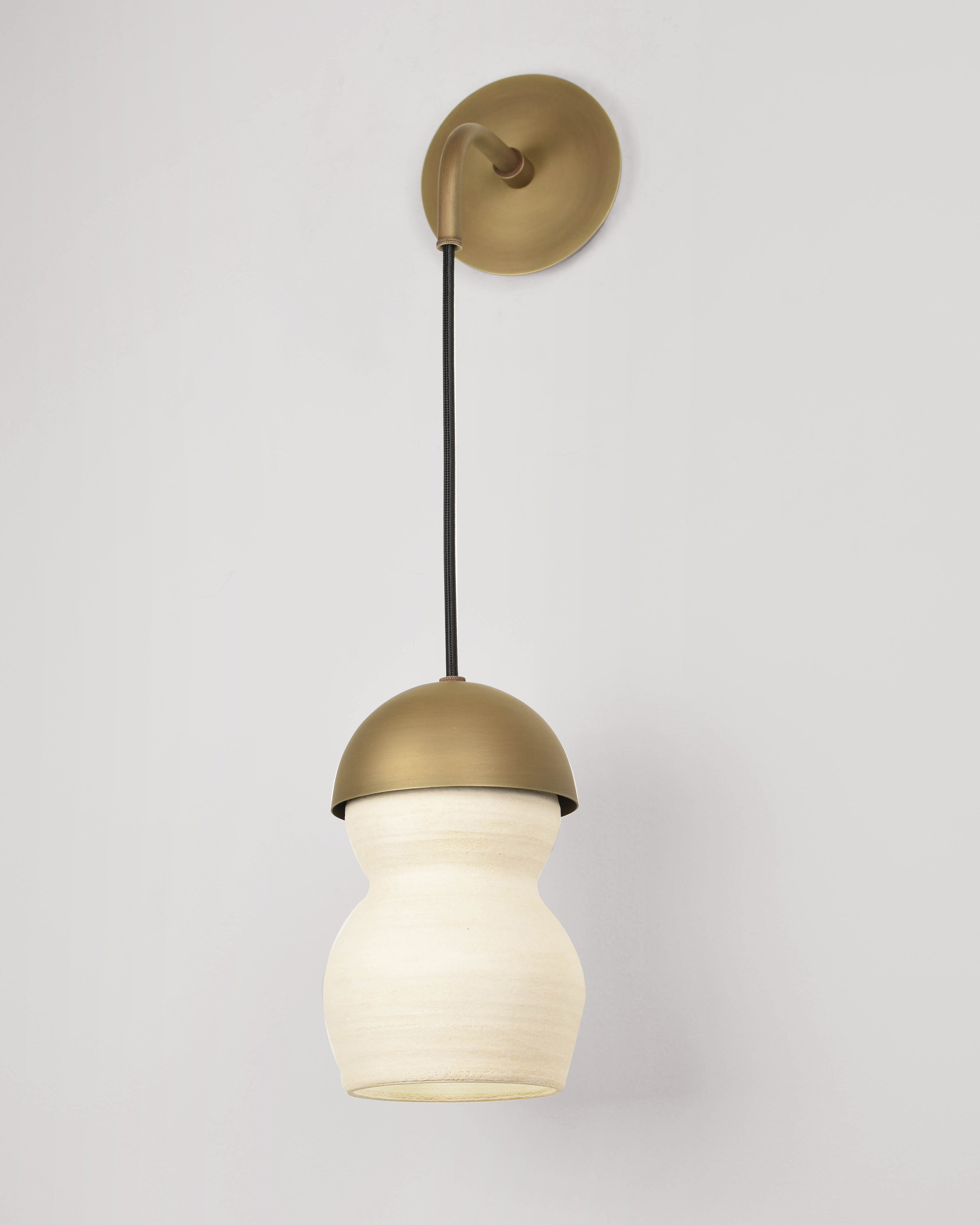 Cashmere Ceramic and Light Antique Brass