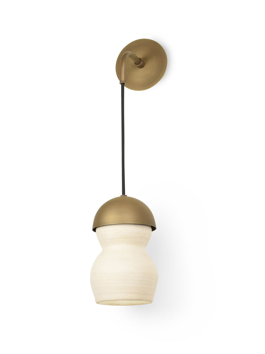 Cashmere Ceramic and Light Antique Brass