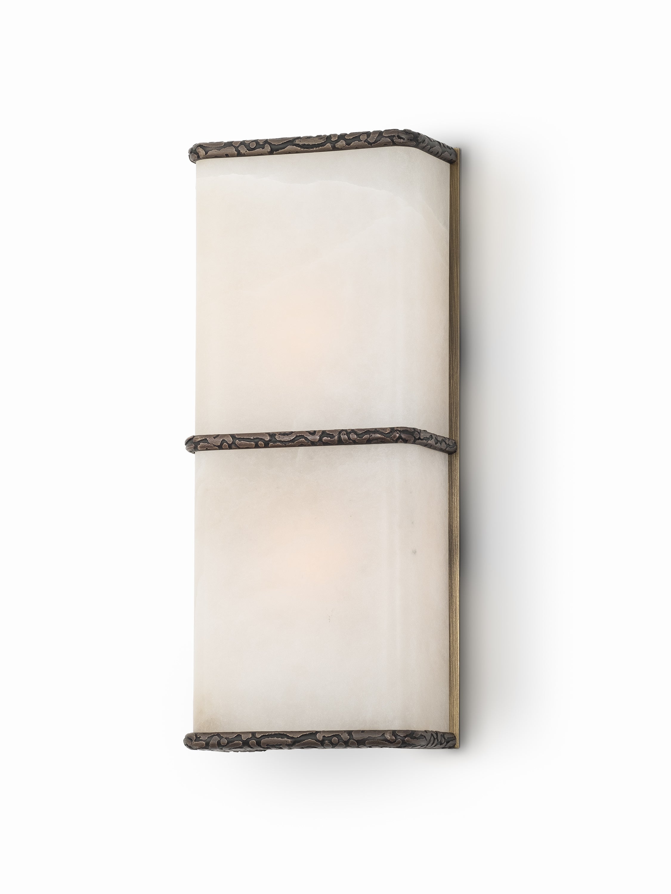 Custom size, Burnished Brass w/ Alabaster