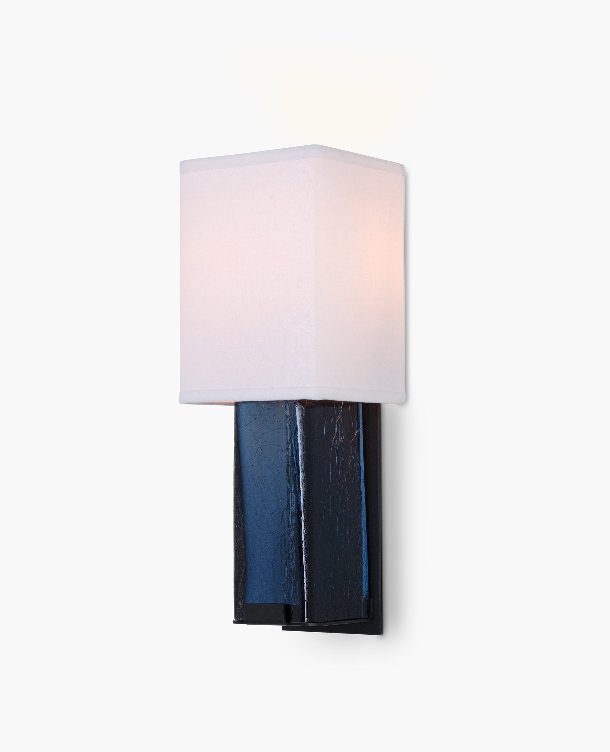 London Sconce with Shade Gloss White Powder Coat