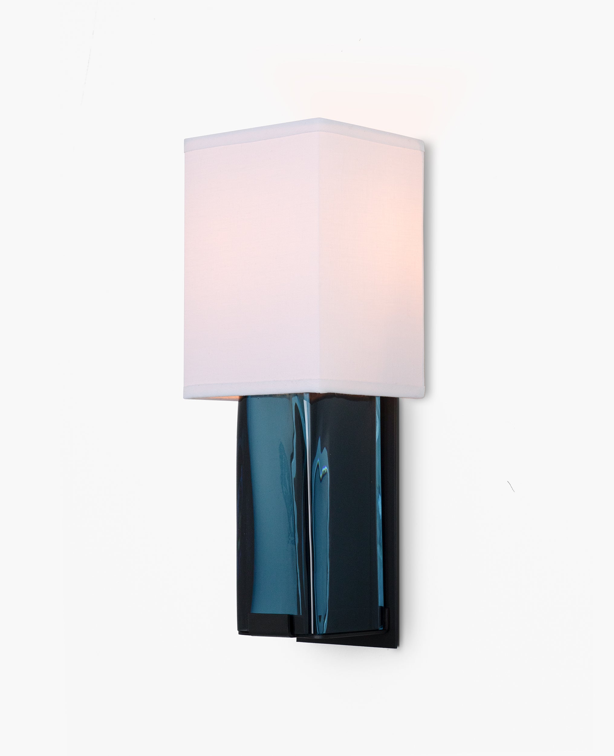 London Sconce with Shade Gloss White Powder Coat