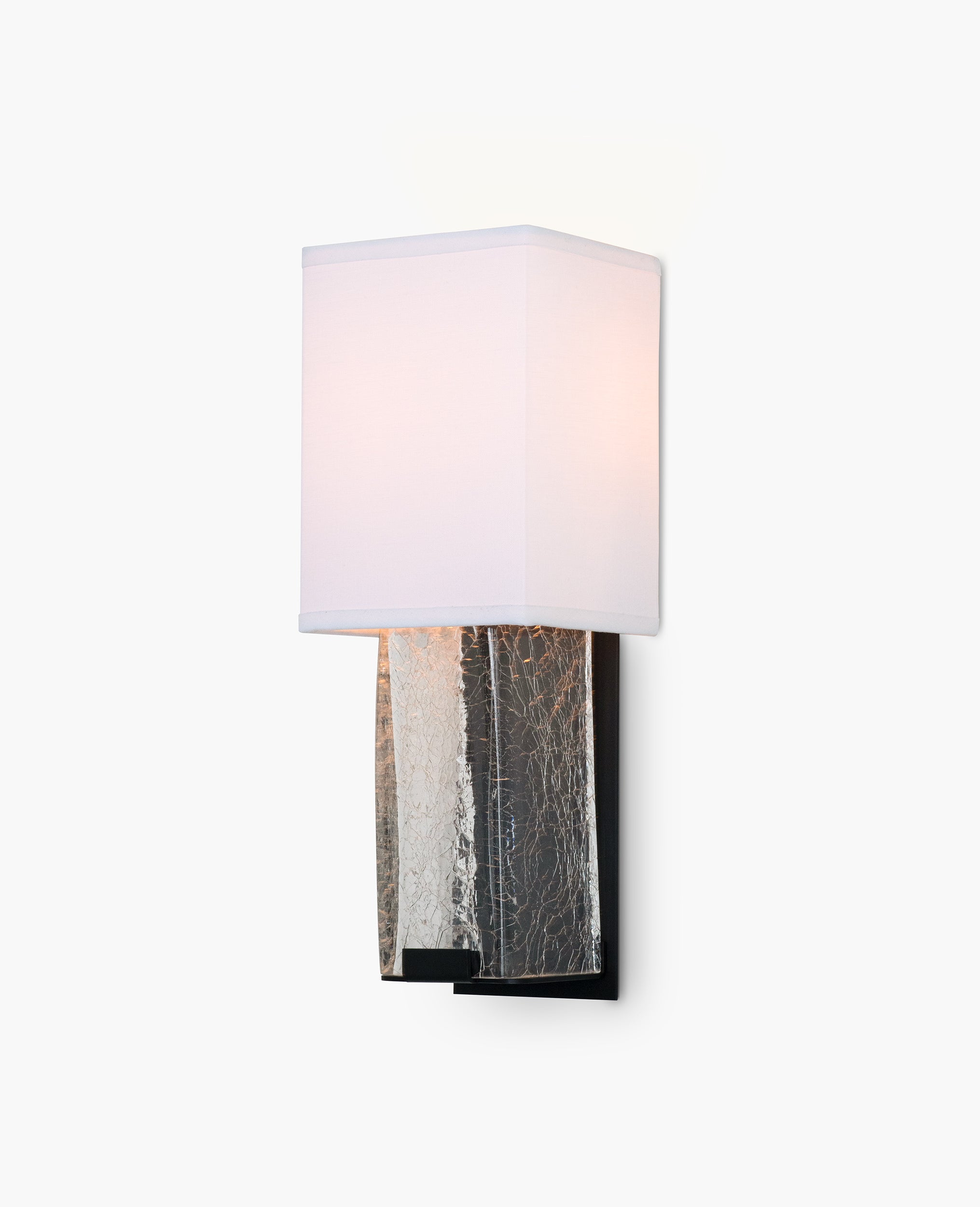London Sconce with Shade Gloss White Powder Coat