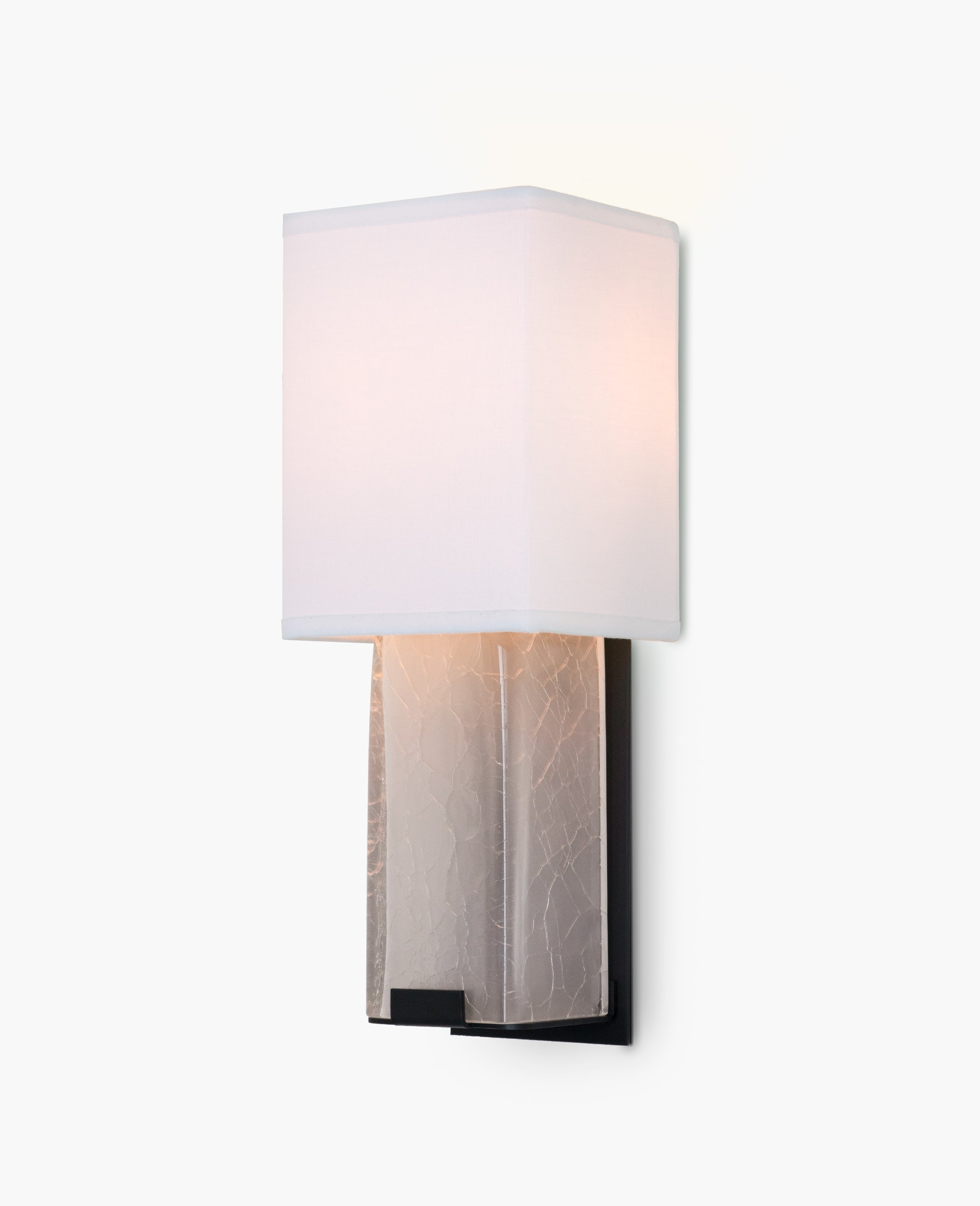 London Sconce with Shade Gloss White Powder Coat