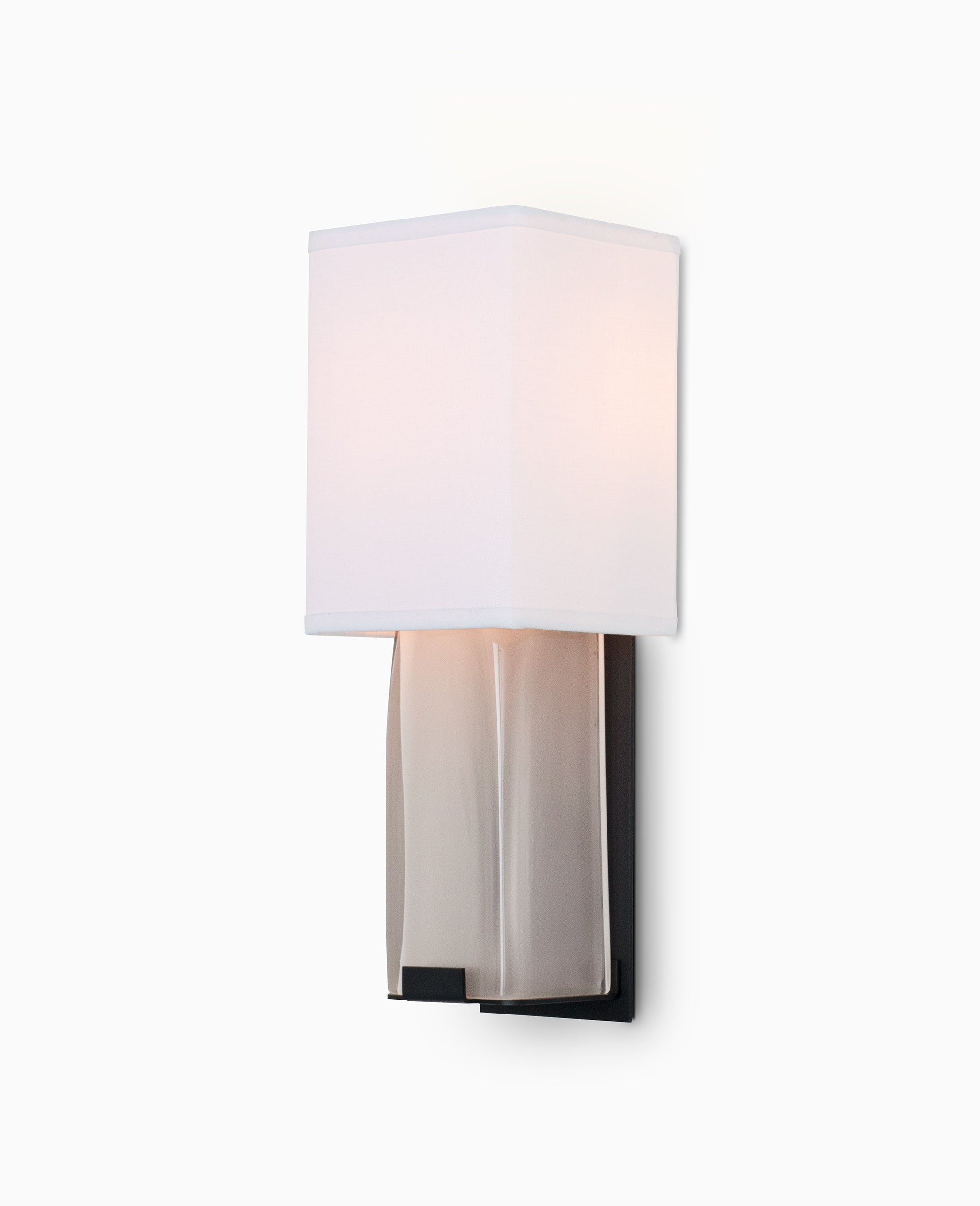 London Sconce with Shade Gloss White Powder Coat