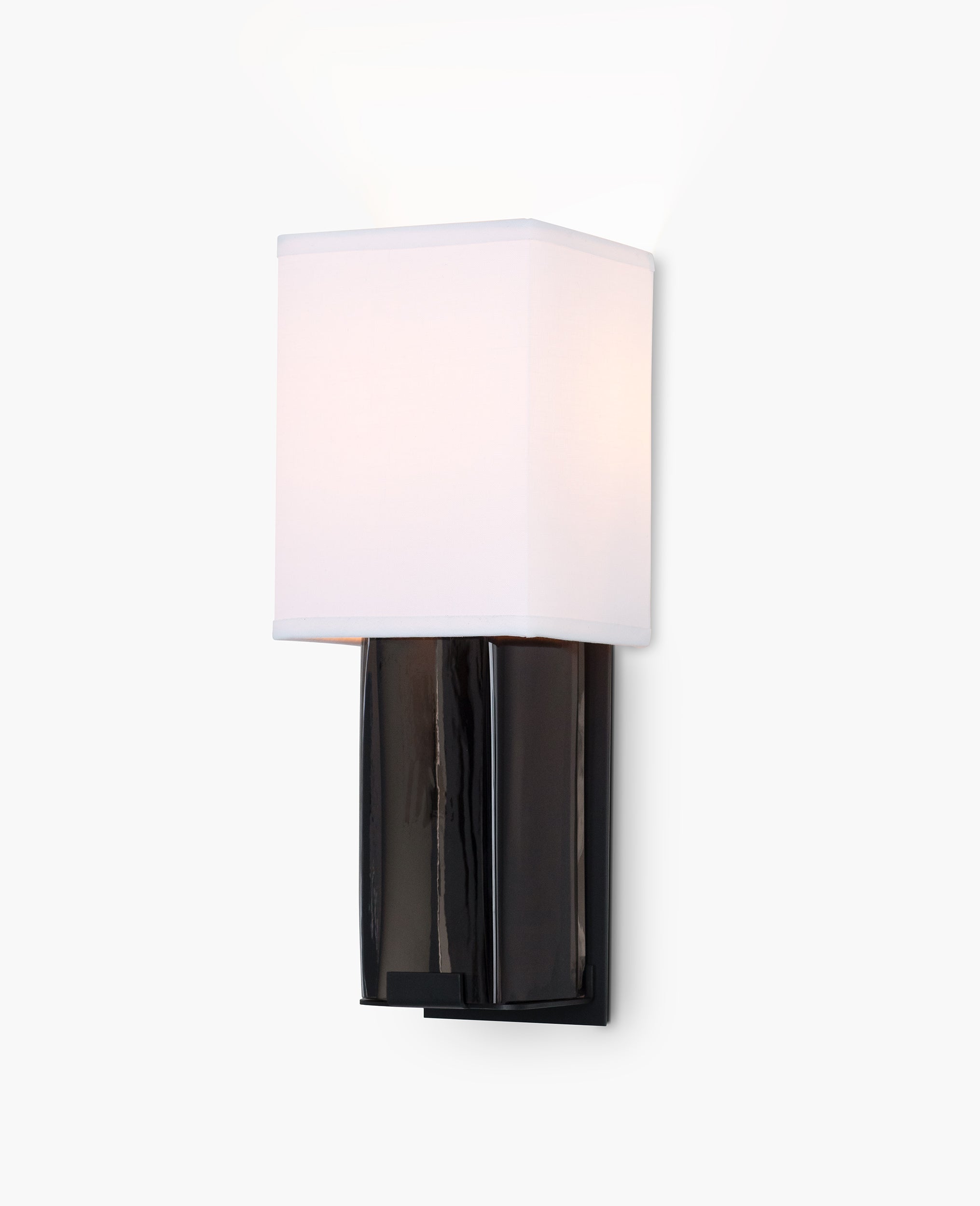 London Sconce with Shade Gloss White Powder Coat
