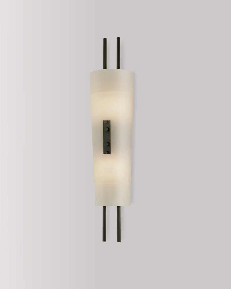 Dark Antique Brass with Alabaster shade
