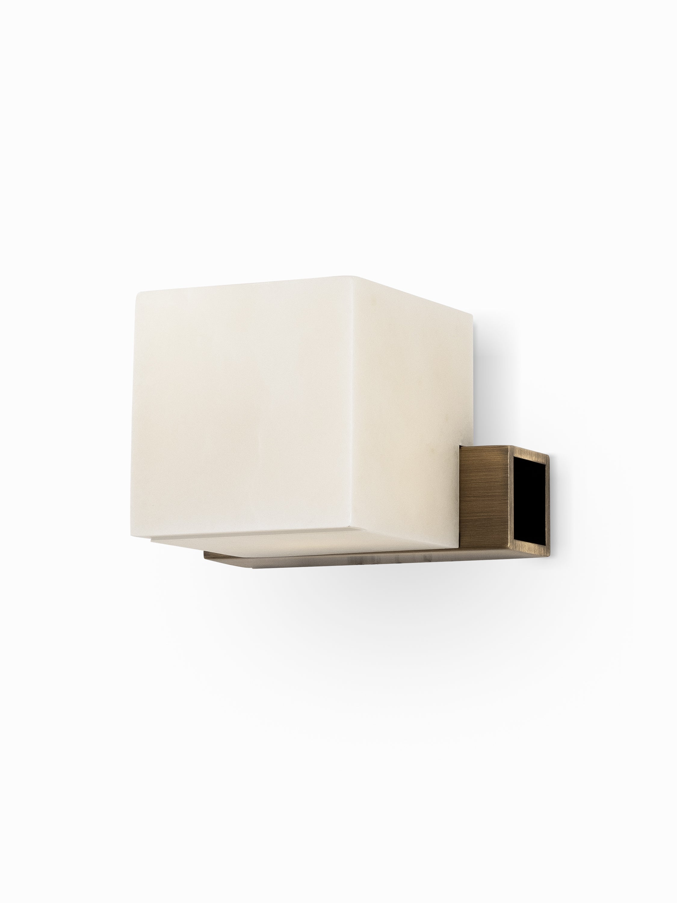 Light Antique Brass with Alabaster shade