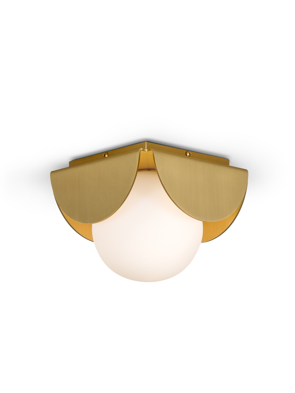 Brushed Brass with Opal Glass Shade