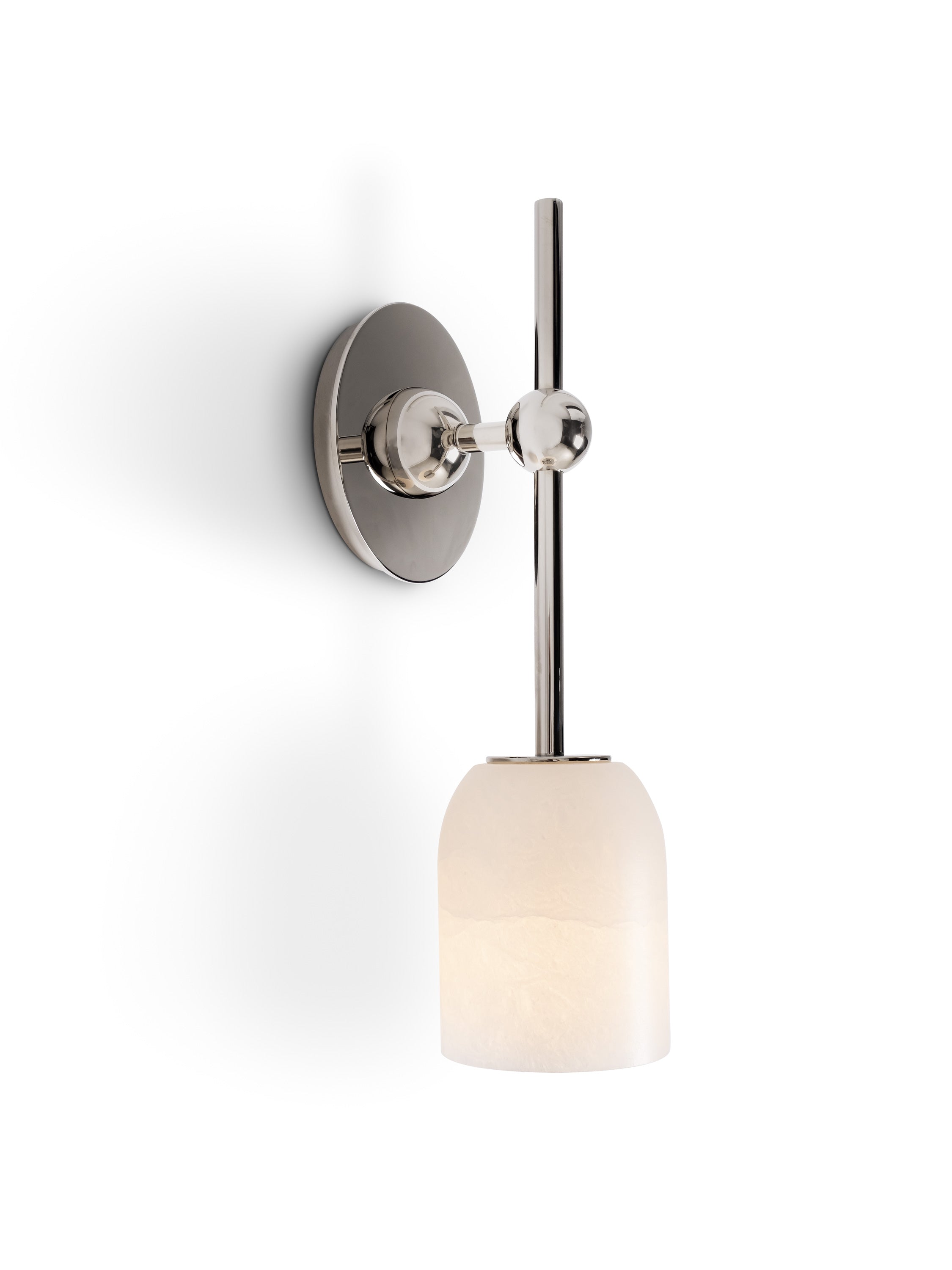 Polished Nickel with Alabaster shade