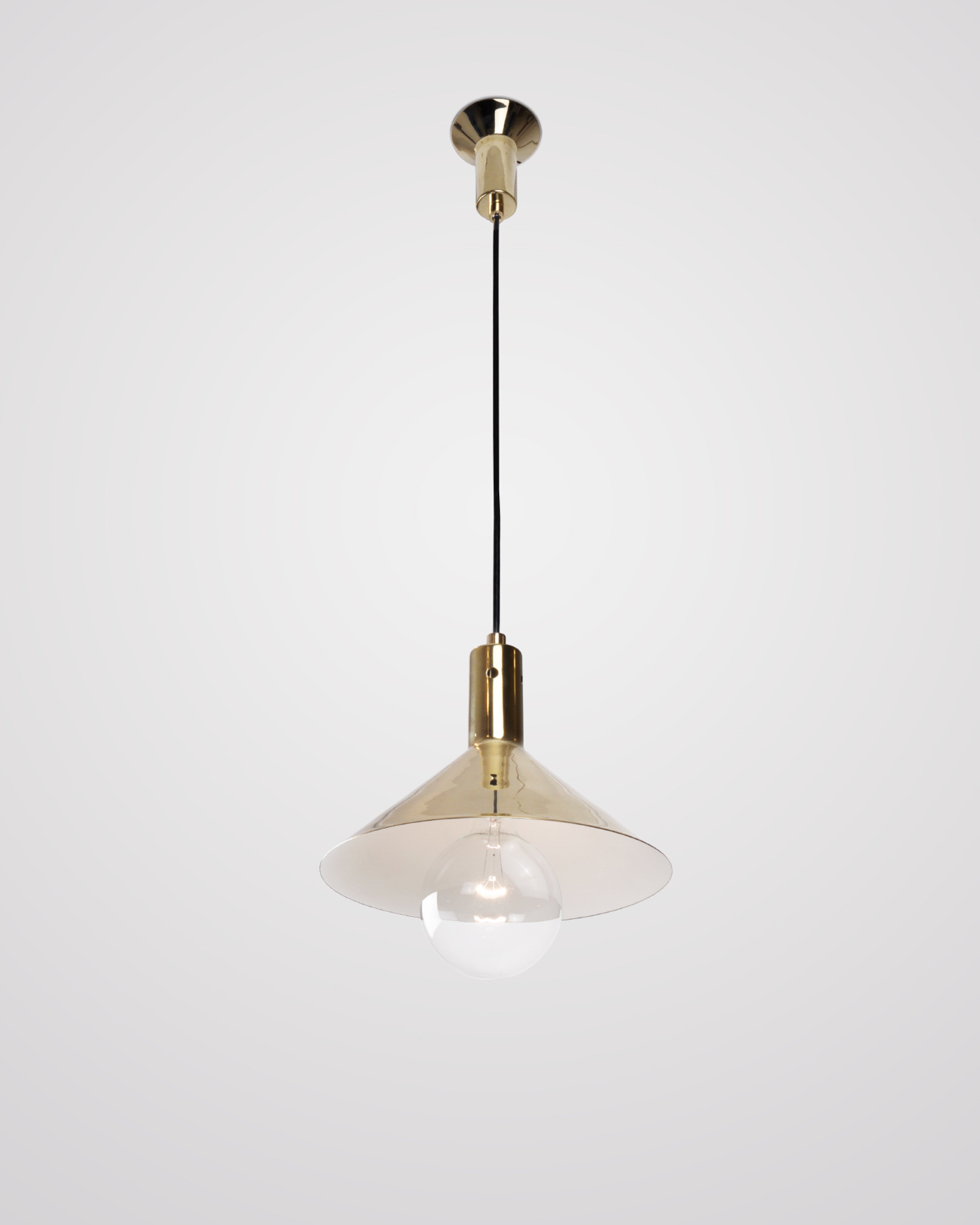 Polished Brass with White Painted Interior 