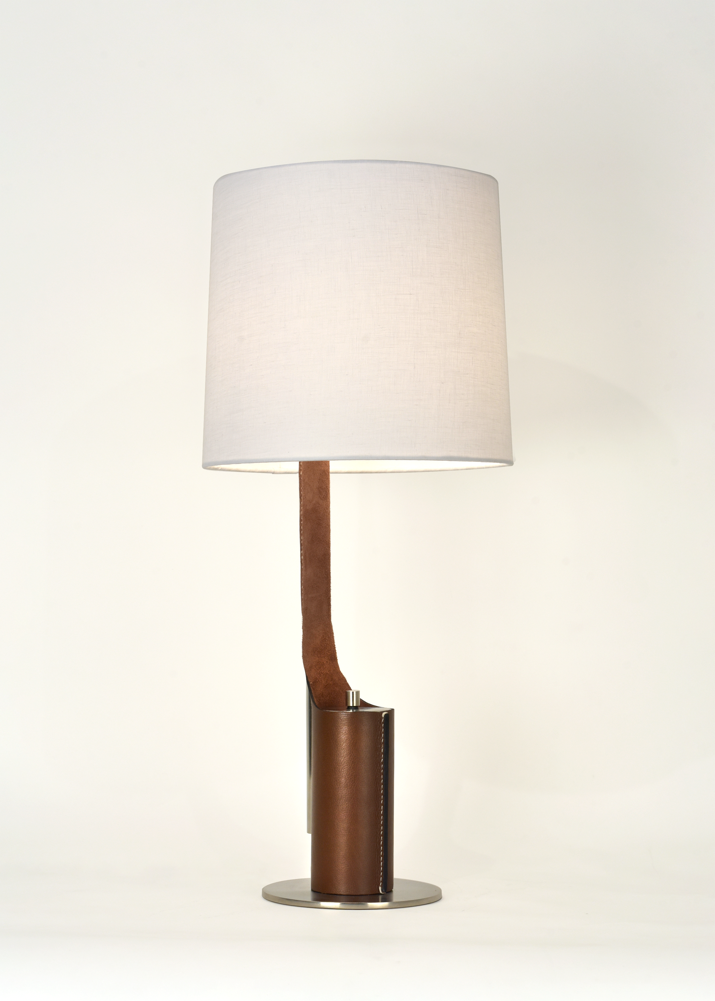 Casimer Table Lamp Mink Leather