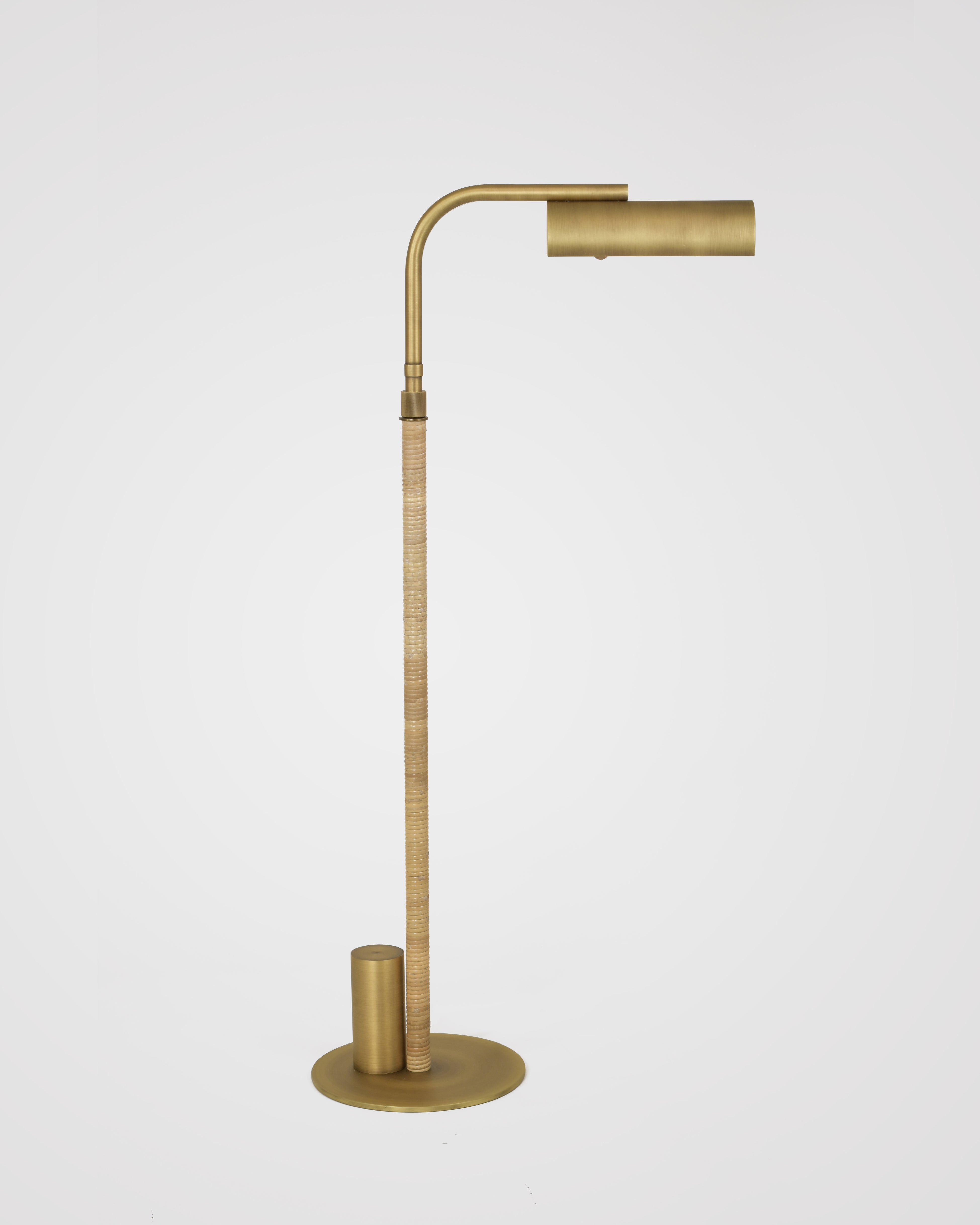 Light Antique Brass with Cane Wrap