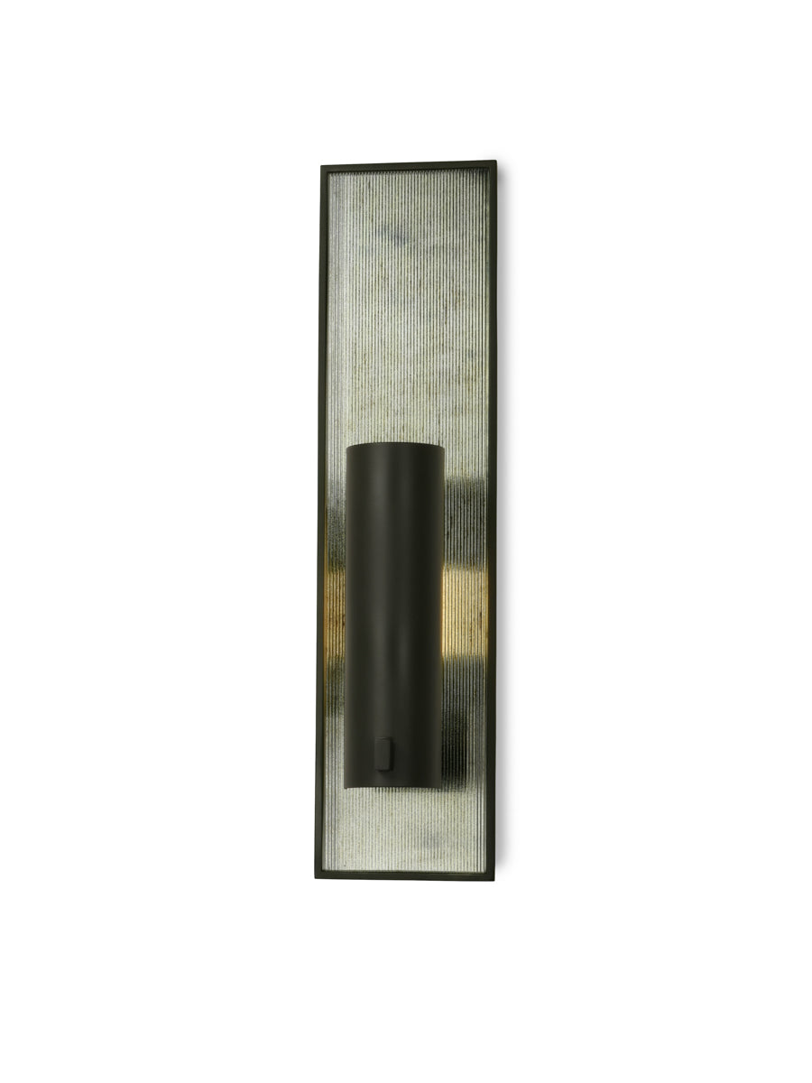 Oil Rubbed Bronze with Antiqued Ribbed Mirror