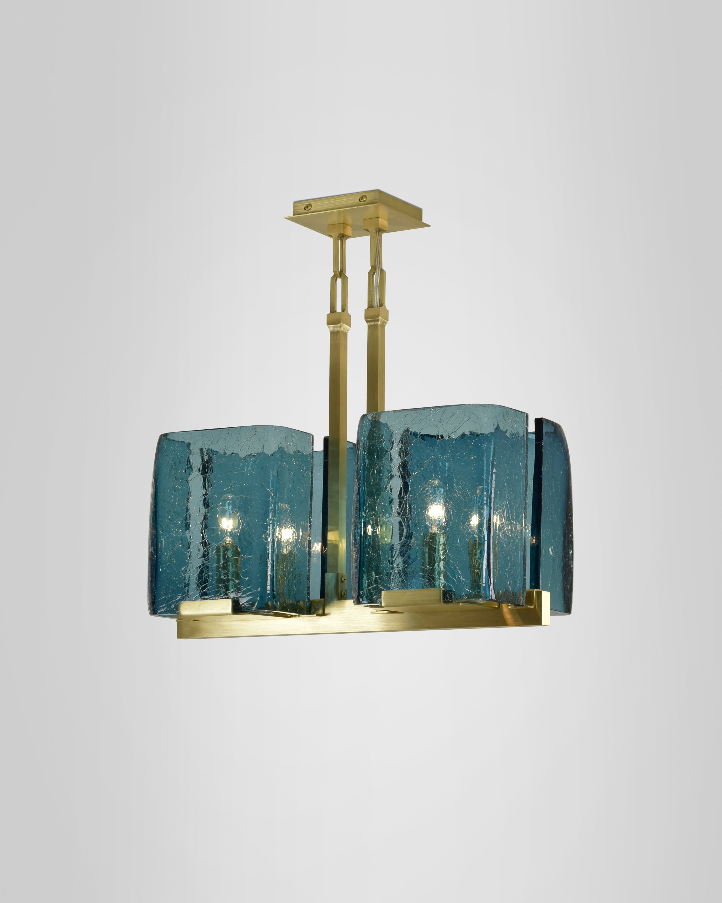 London 4-Light Pendant Light Antique Brass