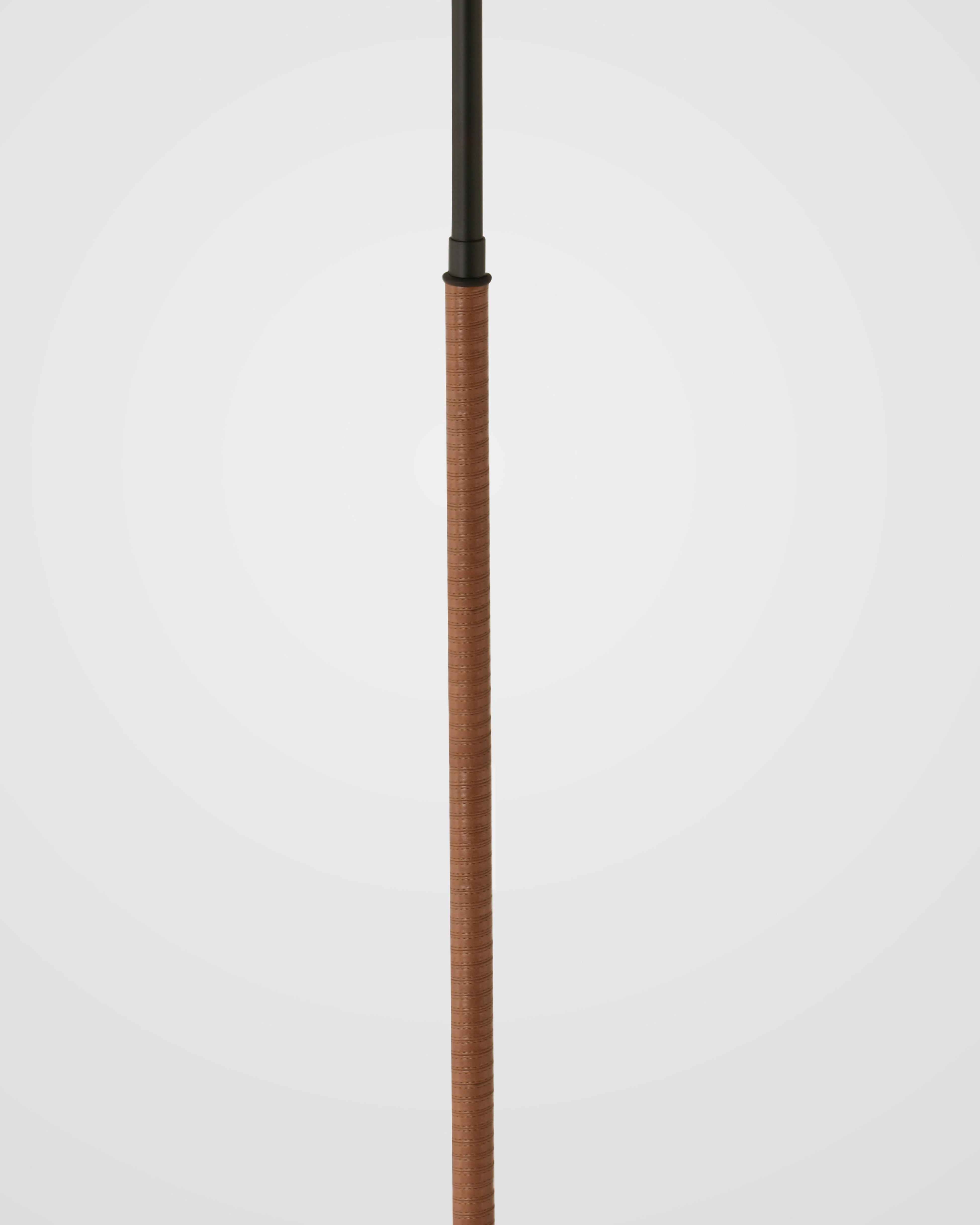 Sofia Single Floor Lamp Mink Leather