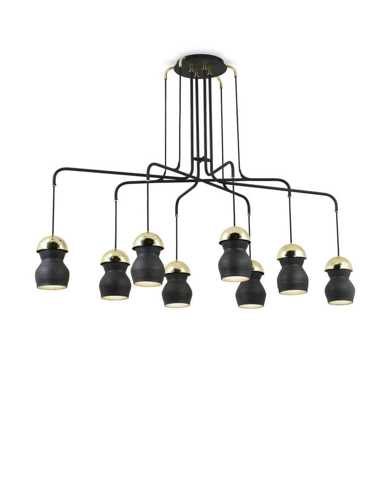 Patinated Steel with Polished Brass and Carbon Ceramic