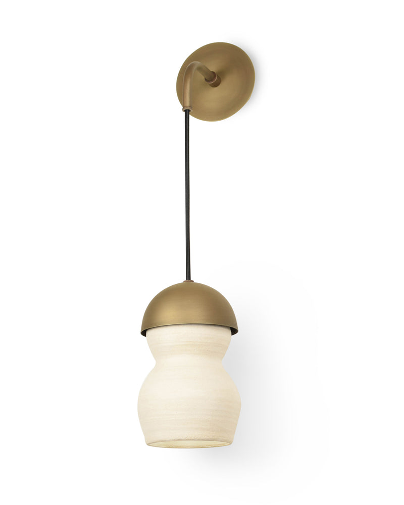 Cashmere Ceramic and Light Antique Brass